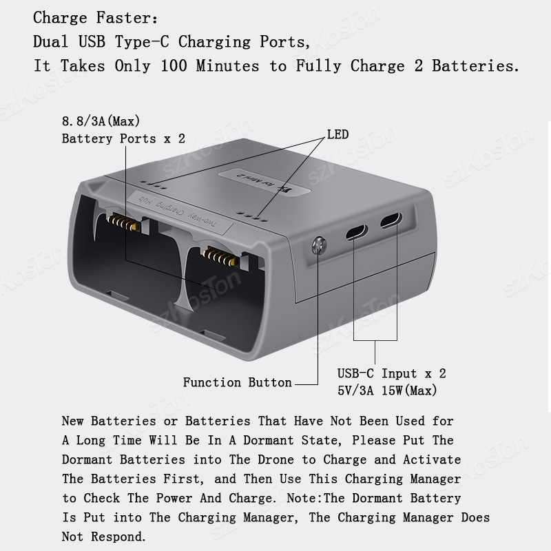 DJI Mini 4K/MINI 2/Mini 2 SE 充 - Drone Power Bank のレビューと価格